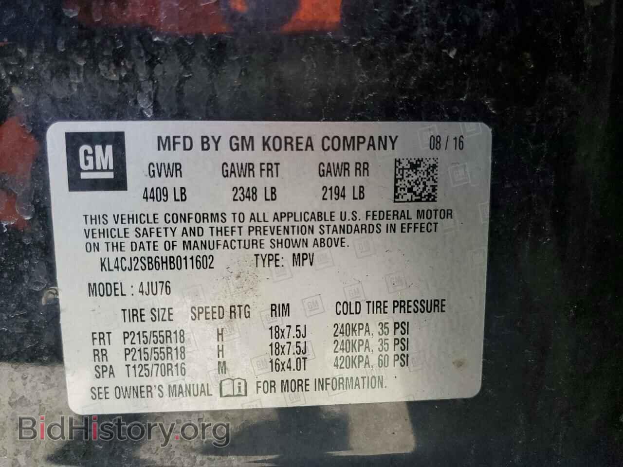 2017 BUICK ENCORE - VIN: KL4CJ2SB6HB011602 - Photo 13