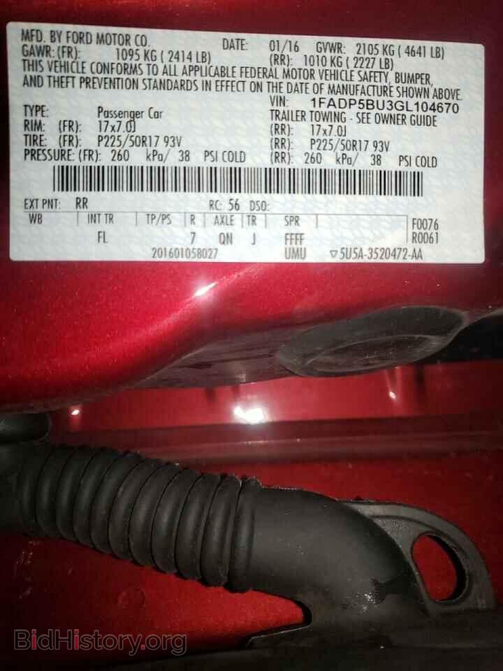 2016 FORD CMAX - VIN: 1FADP5BU3GL104670 - Фото 10