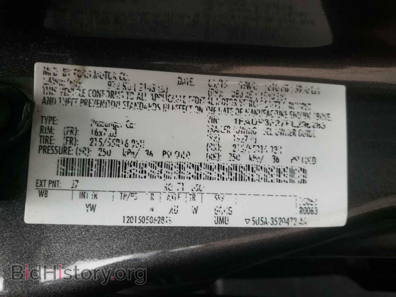 2015 FORD FOCUS - VIN: 1FADP3F27FL296283 - Фото 10