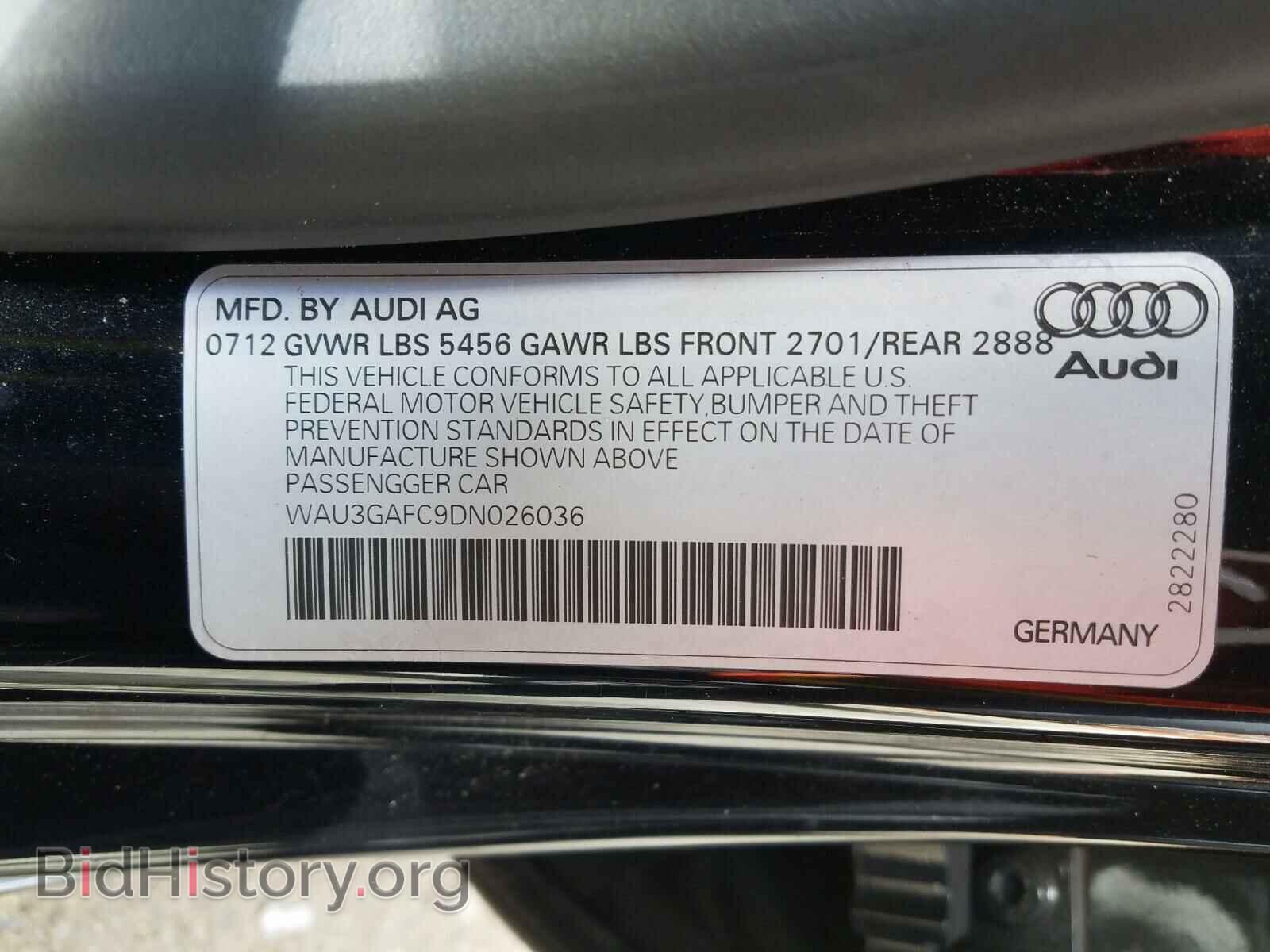 2013 AUDI A7 - VIN: WAU3GAFC9DN026036 - Фото 10