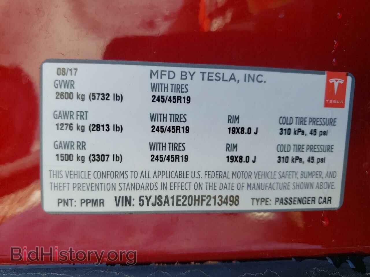 2017 TESLA MODEL S - VIN: 5YJSA1E20HF213498 - Photo 10