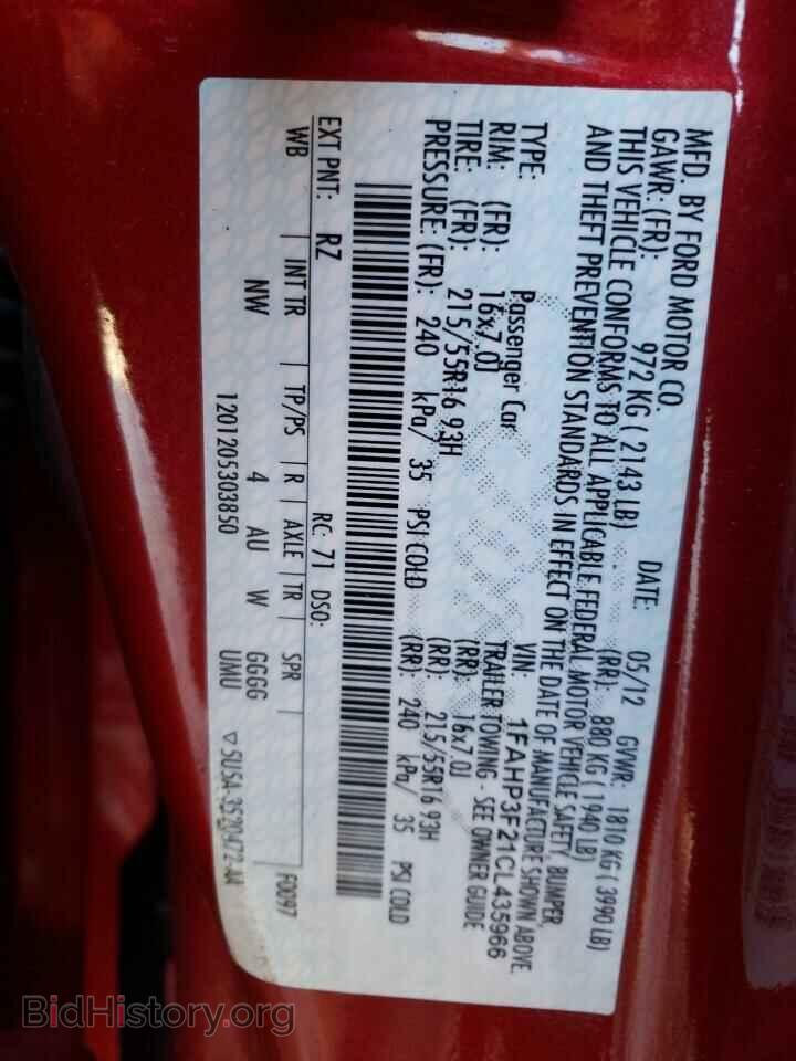 2012 FORD FOCUS - VIN: 1FAHP3F21CL435966 - Photo 10