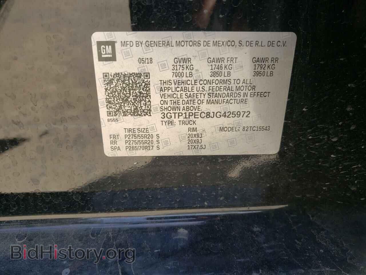 2018 GMC SIERRA - VIN: 3GTP1PEC8JG425972 - Фото 10