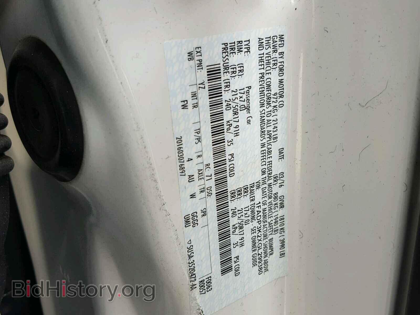 2016 FORD FOCUS - VIN: 1FADP3K2XGL299380 - Photo 10