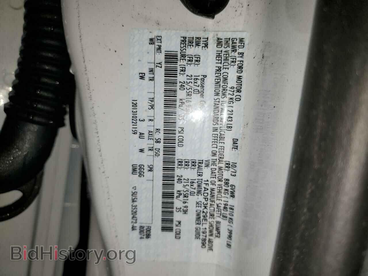 2014 FORD FOCUS - VIN: 1FADP3K29EL197890 - Фото 13