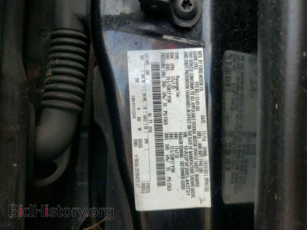 2014 FORD FOCUS - VIN: 1FADP3F29EL443721 - Фото 10