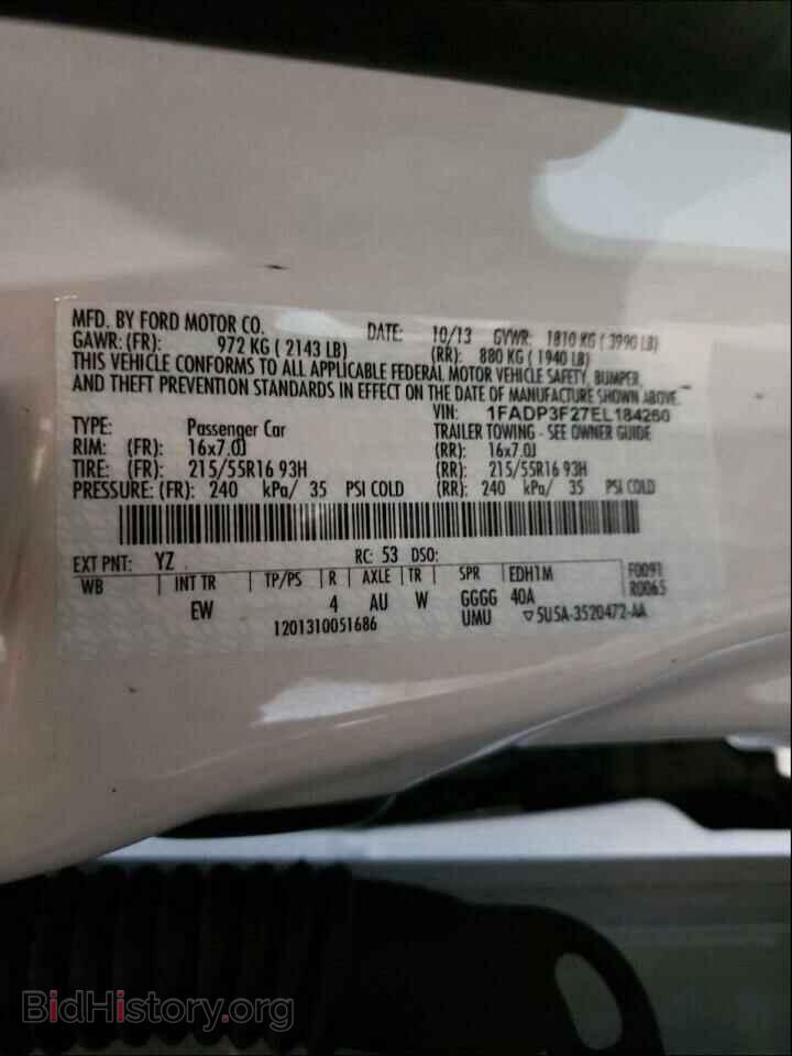 2014 FORD FOCUS - VIN: 1FADP3F27EL184260 - Фото 10
