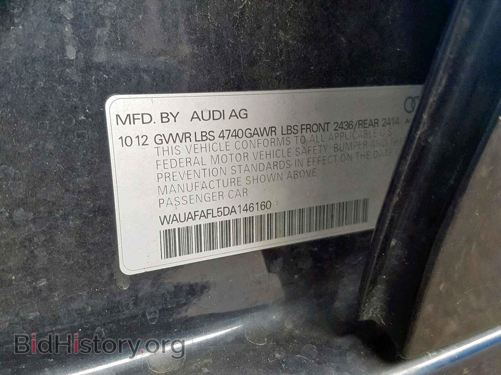 2013 AUDI A4 - VIN: WAUAFAFL5DA146160 - Photo 10