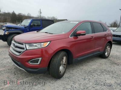 2015 Ford EDGE Edge SEL, red — VIN 2FMTK4J92FBC32128, Copart