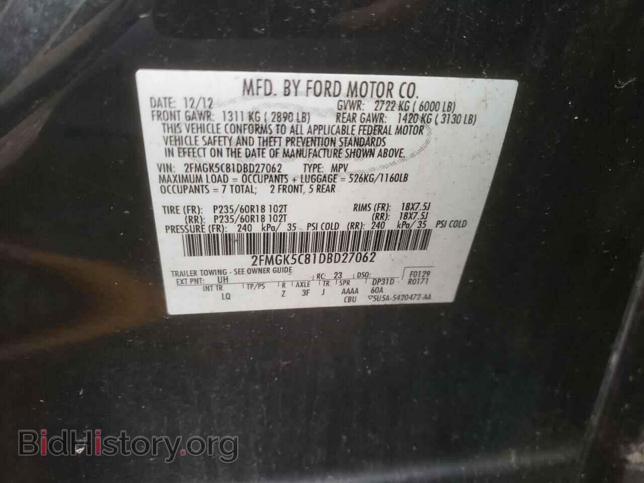 2013 FORD FLEX - VIN: 2FMGK5C81DBD27062 - Photo 10