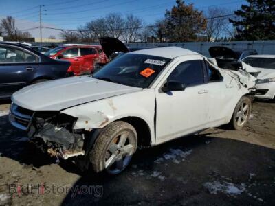 2013 Dodge AVENGER SE, white — VIN 1C3CDZAB9DN534729, Copart