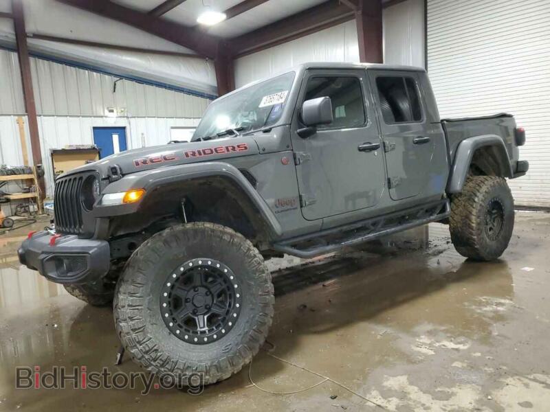 2021 Jeep GLADIATOR Rubicon (VIN 1C6JJTBGXML538357) — photo 1 of 13, Copart, damage: front end