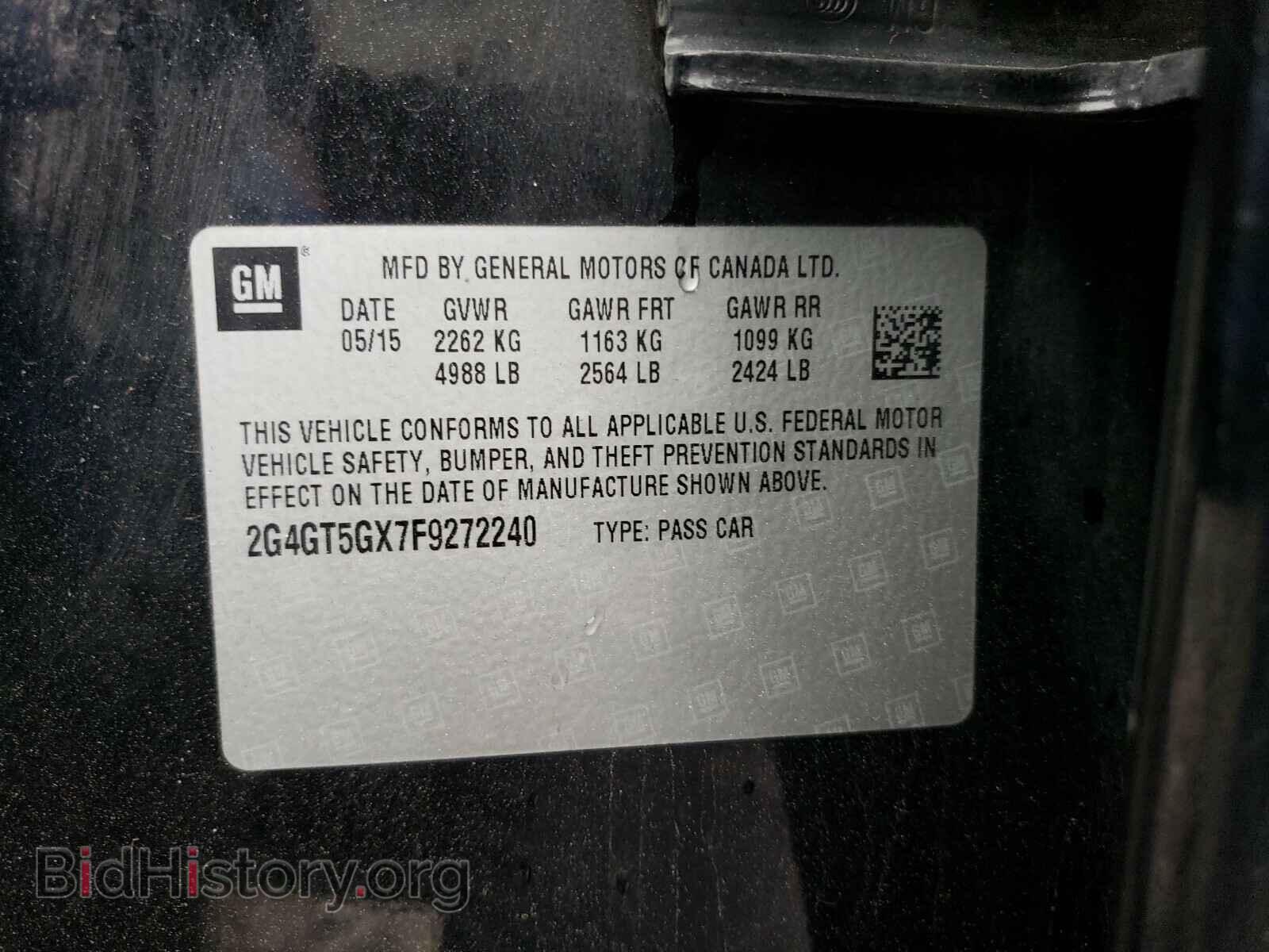 2015 BUICK REGAL - VIN: 2G4GT5GX7F9272240 - Фото 10