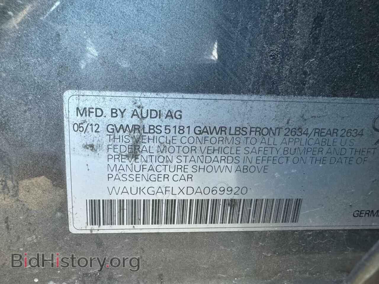 2013 AUDI S4/RS4 - VIN: WAUKGAFLXDA069920 - Фото 10