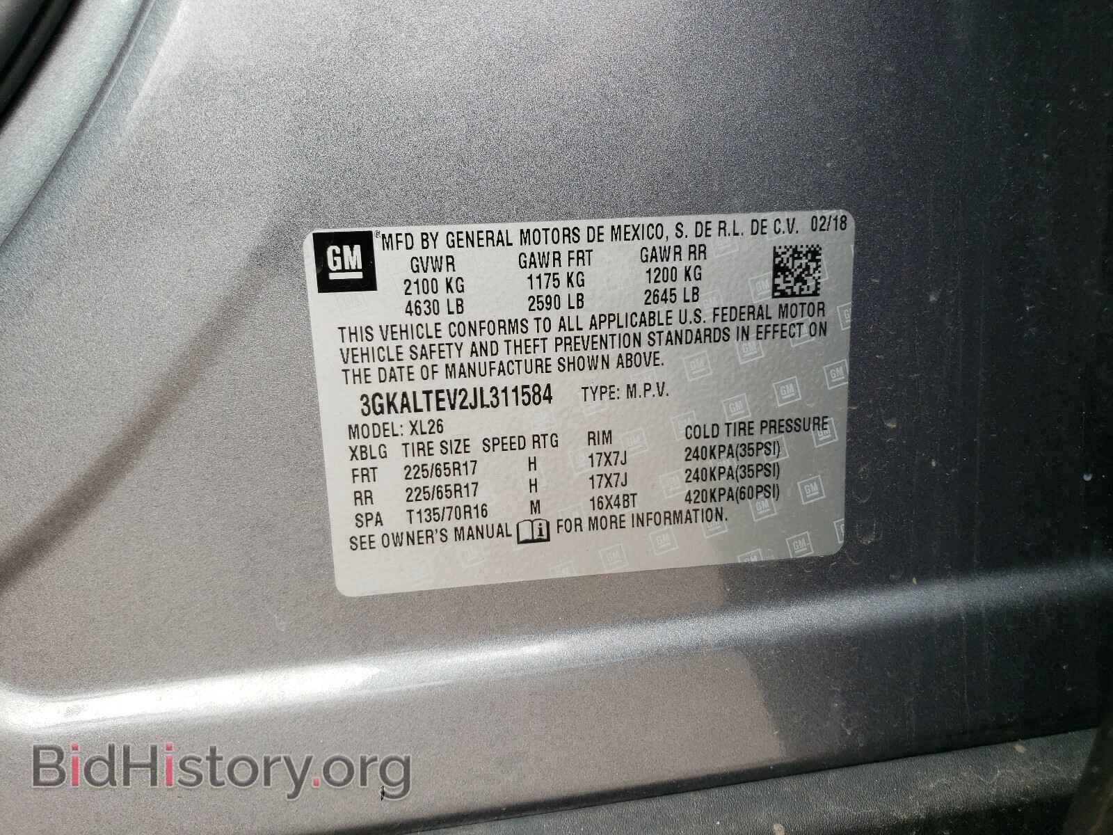 2018 GMC TERRAIN - VIN: 3GKALTEV2JL311584 - Фото 10