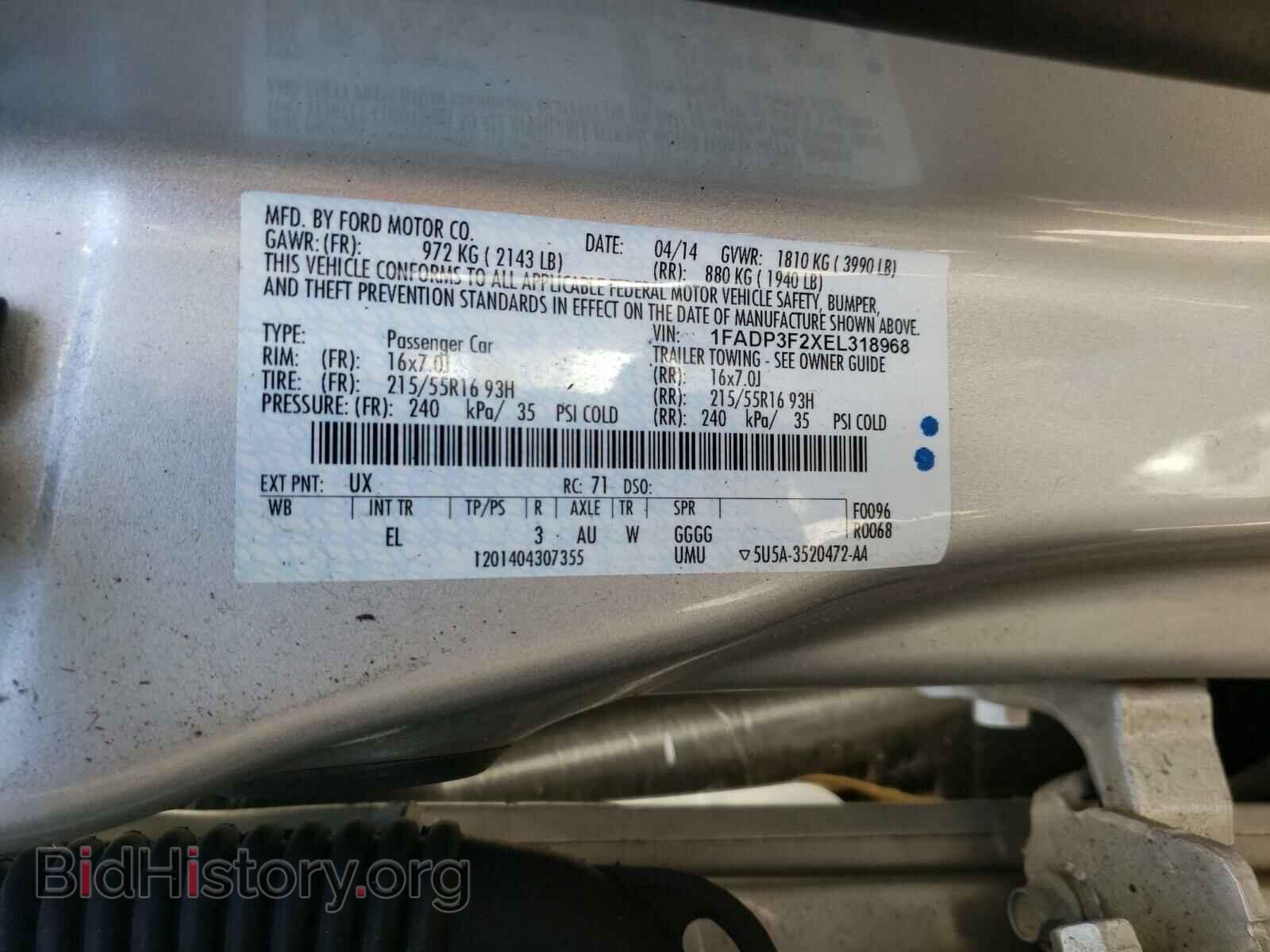 2014 FORD FOCUS - VIN: 1FADP3F2XEL318968 - Photo 10