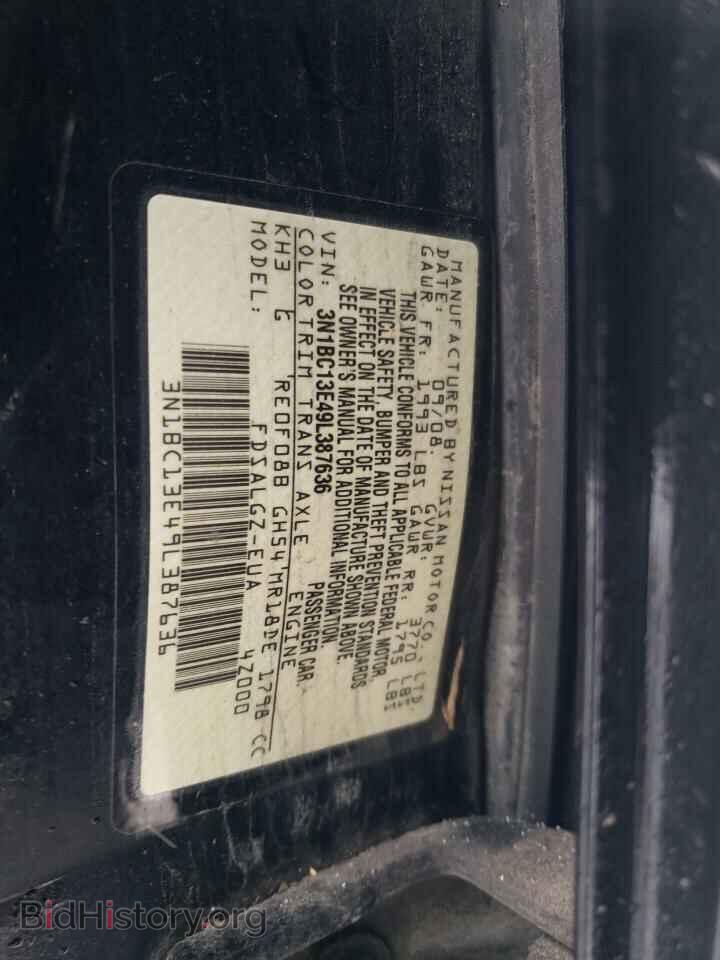 2009 NISSAN VERSA - VIN: 3N1BC13E49L387636 - Фото 12
