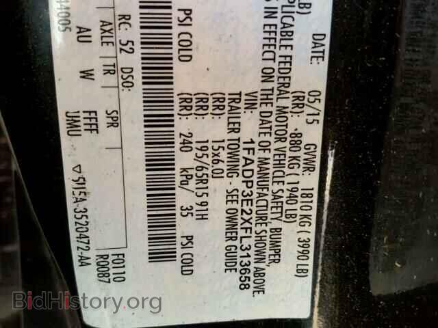 2015 FORD FOCUS - VIN: 1FADP3E2XFL313658 - Photo 10