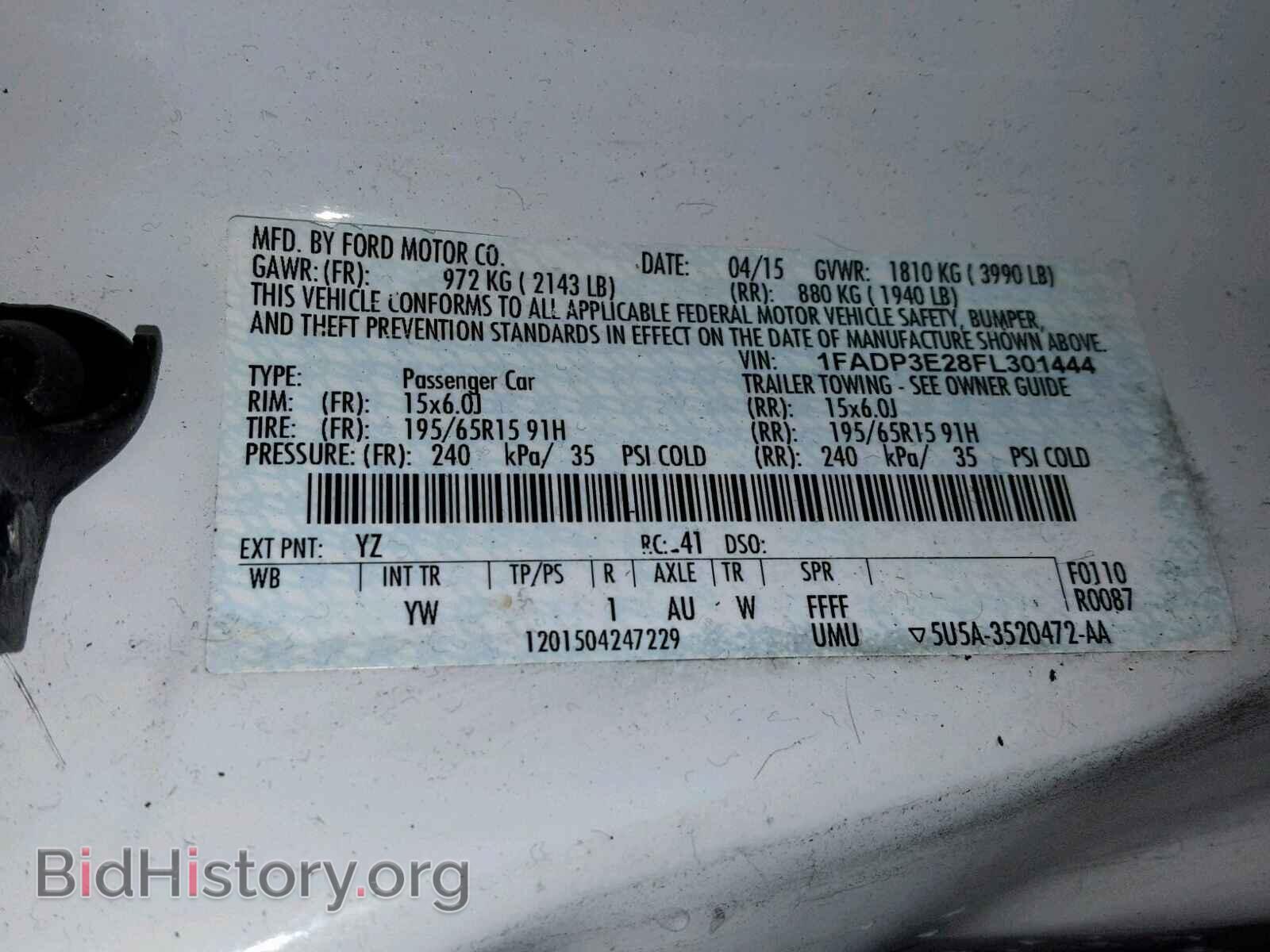 2015 FORD FOCUS - VIN: 1FADP3E28FL301444 - Photo 10
