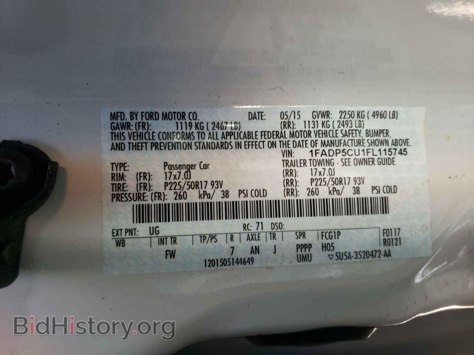 2015 FORD CMAX - VIN: 1FADP5CU1FL115745 - Фото 10