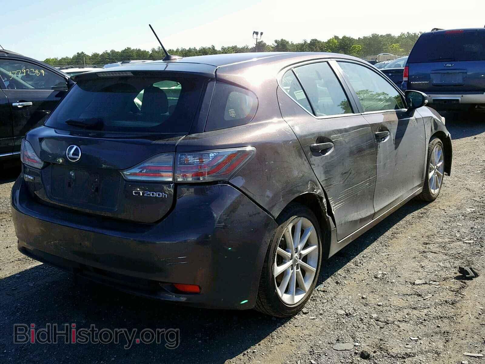 2012 LEXUS CT 200 - VIN: JTHKD5BH6C2090601 - Фото 4