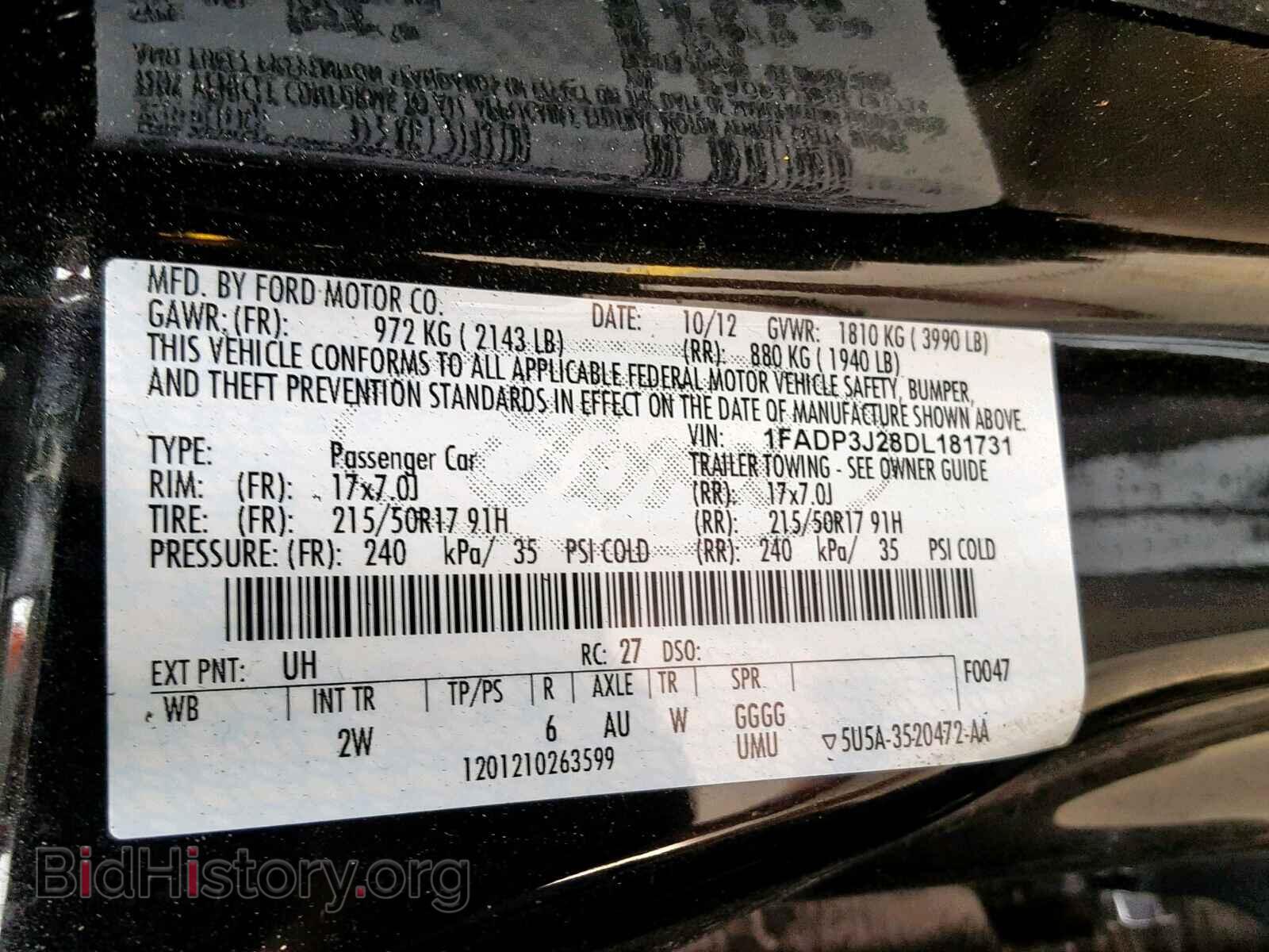 2013 FORD FOCUS - VIN: 1FADP3J28DL181731 - Photo 10