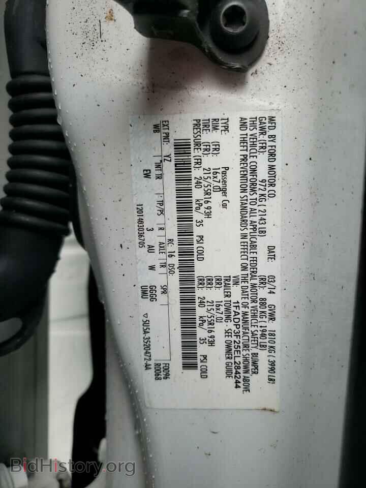 2014 FORD FOCUS - VIN: 1FADP3F25EL284244 - Фото 13