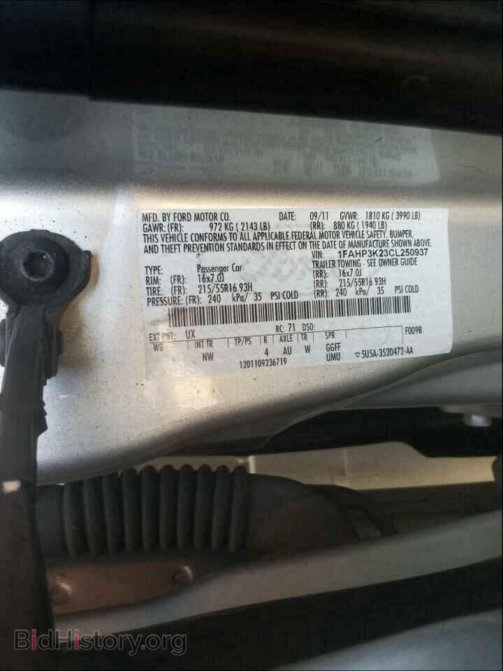 2012 FORD FOCUS - VIN: 1FAHP3K23CL250937 - Фото 10