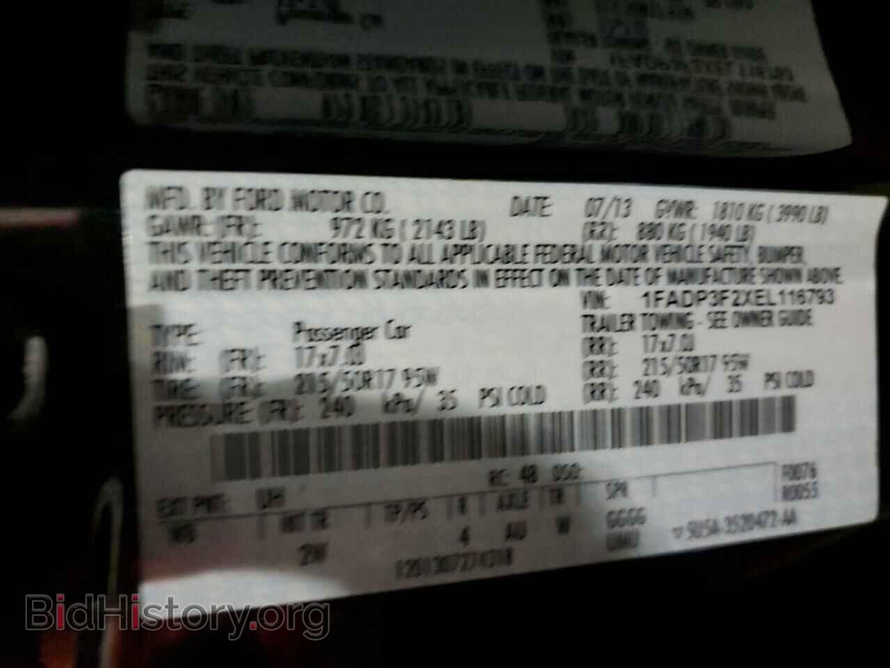 2014 FORD FOCUS - VIN: 1FADP3F2XEL116793 - Фото 12