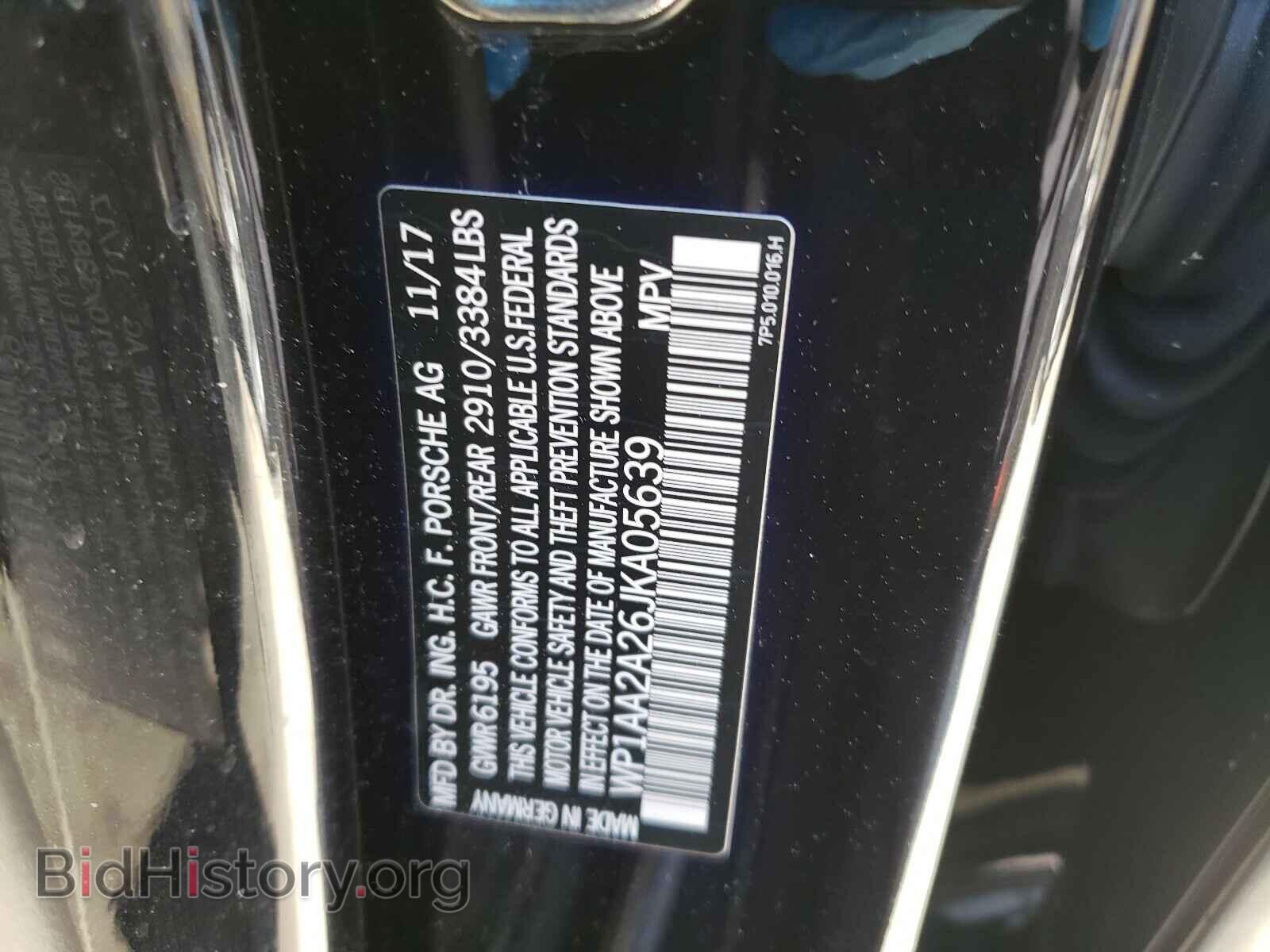 2018 PORSCHE CAYENNE - VIN: WP1AA2A26JKA05639 - Фото 10