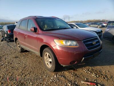 2007 Hyundai SANTA FE Santa FE G, бордовый — VIN 5NMSG13D77H093487, Copart