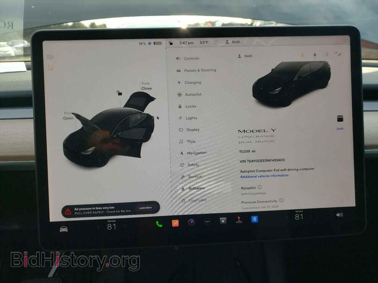 2022 TESLA MODEL Y - VIN: 7SAYGDEE5NF459403 - Фото 9