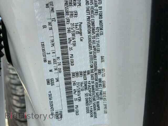 2014 FORD FOCUS - VIN: 1FADP3F22EL119008 - Фото 10