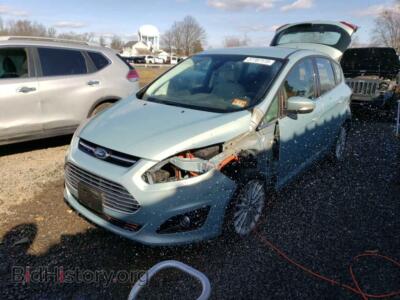 2013 Ford CMAX C-Max Prem, бирюзовый — VIN 1FADP5CU3DL516193, Copart