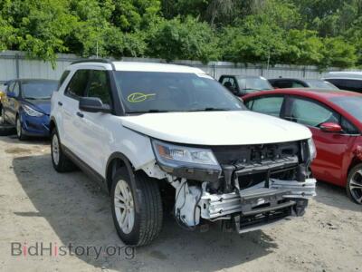 2016 Ford EXPLORER, white — VIN 1FM5K7B85GGC29105, Copart