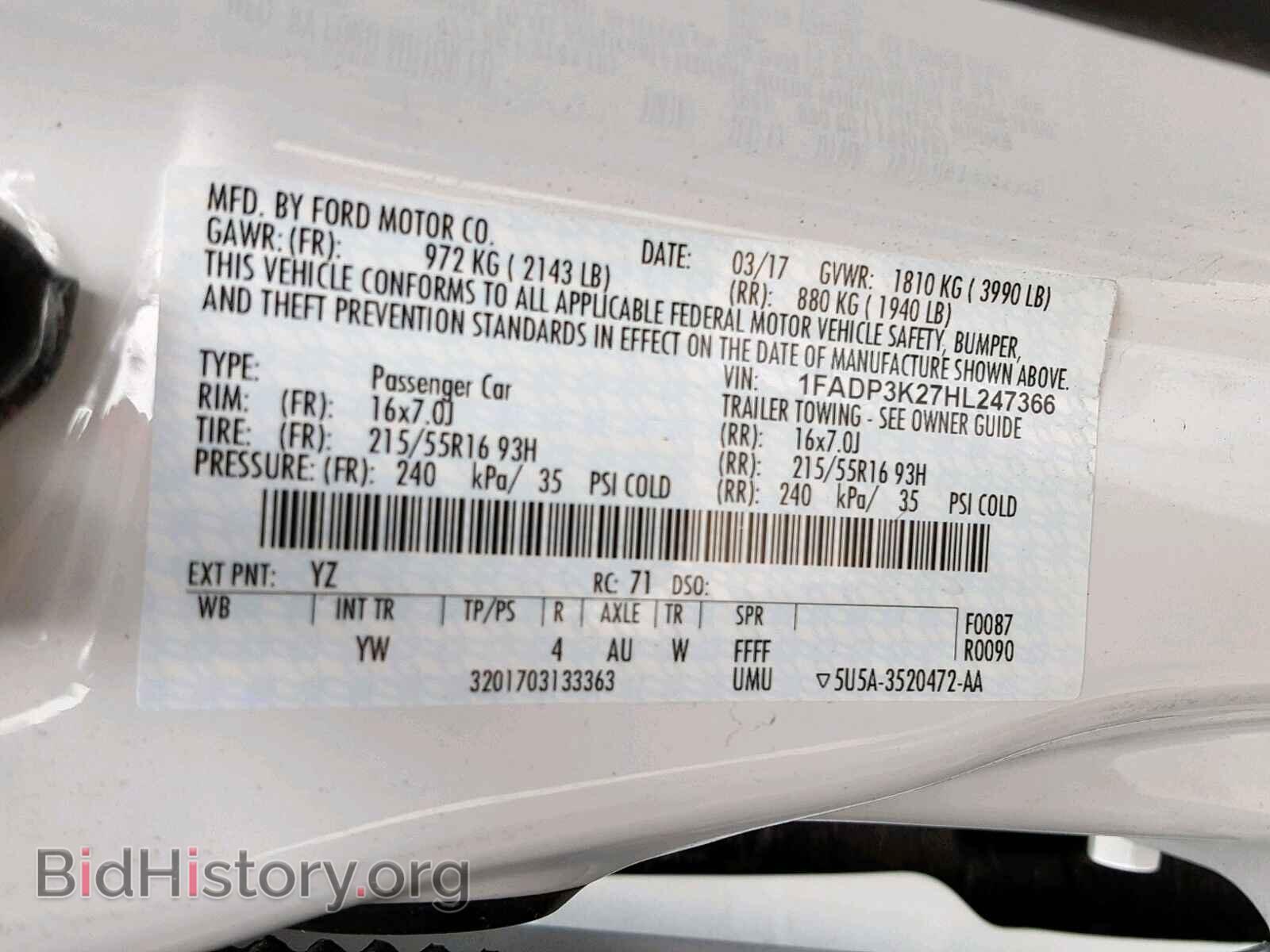2017 FORD FOCUS SE - VIN: 1FADP3K27HL247366 - Фото 10
