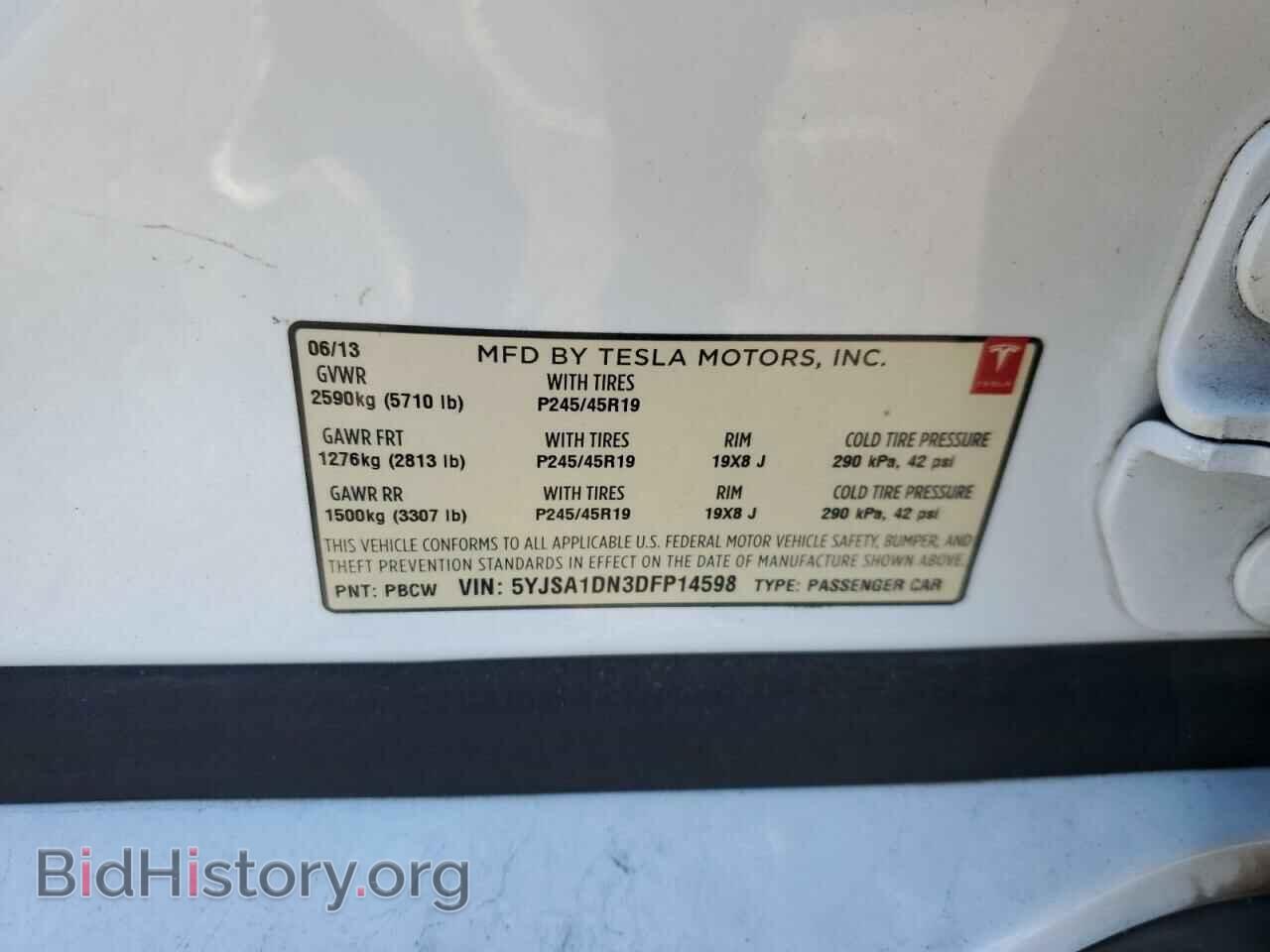 2013 TESLA MODEL S - VIN: 5YJSA1DN3DFP14598 - Photo 13