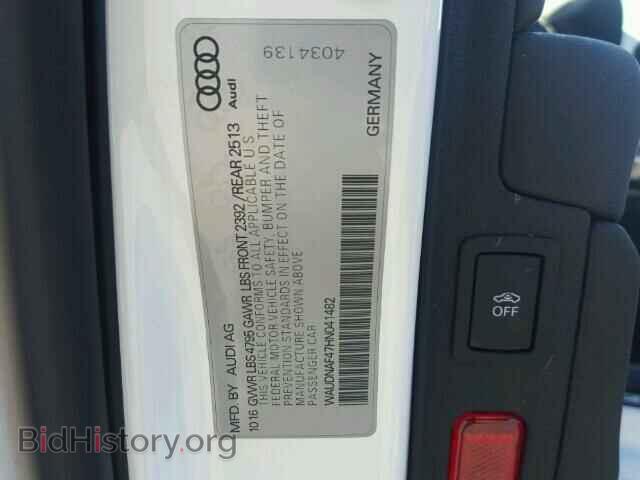 2017 AUDI A4 - VIN: WAUDNAF47HN041482 - Photo 10