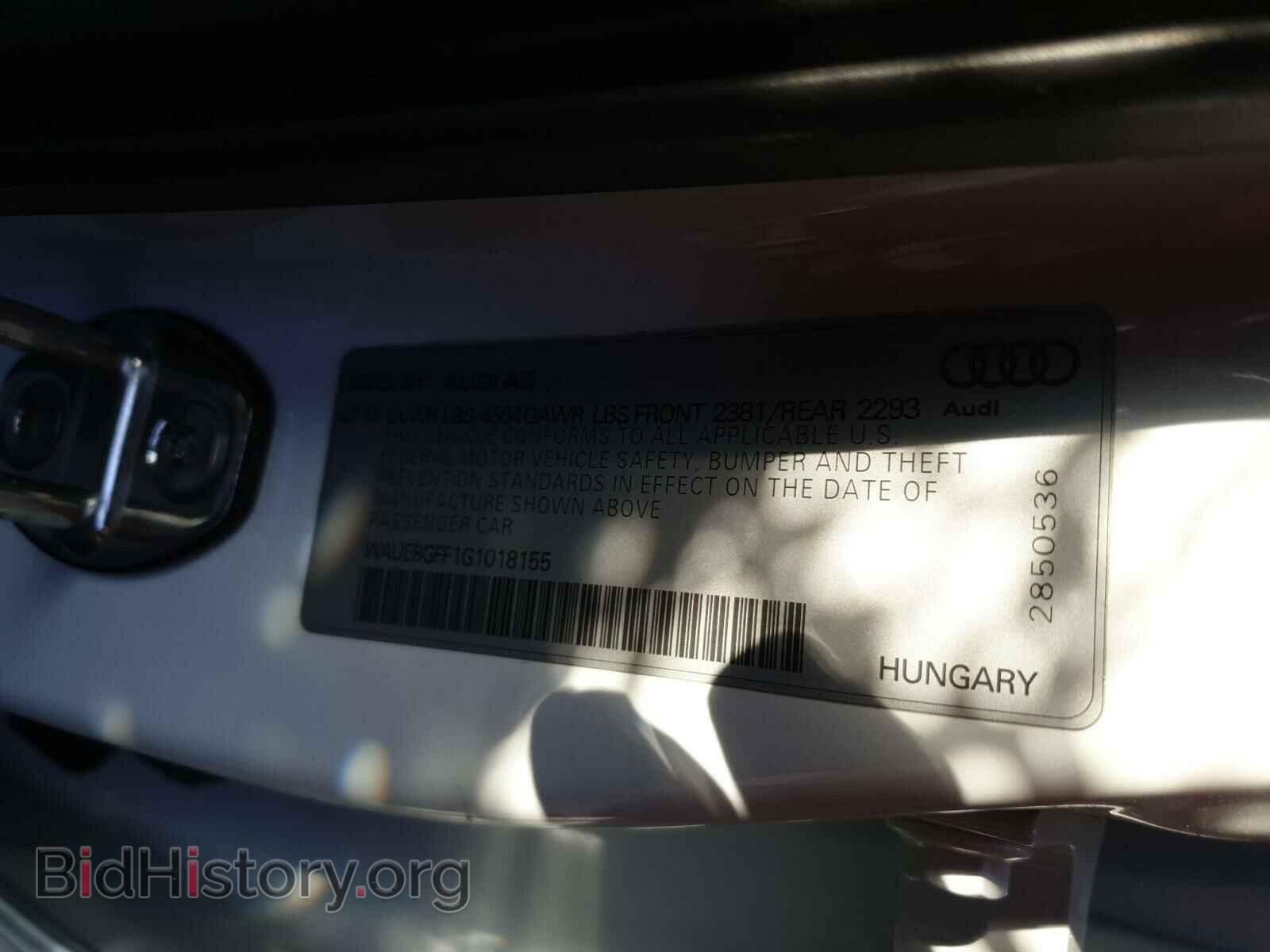 2016 AUDI A3 - VIN: WAUE8GFF1G1018155 - Фото 10