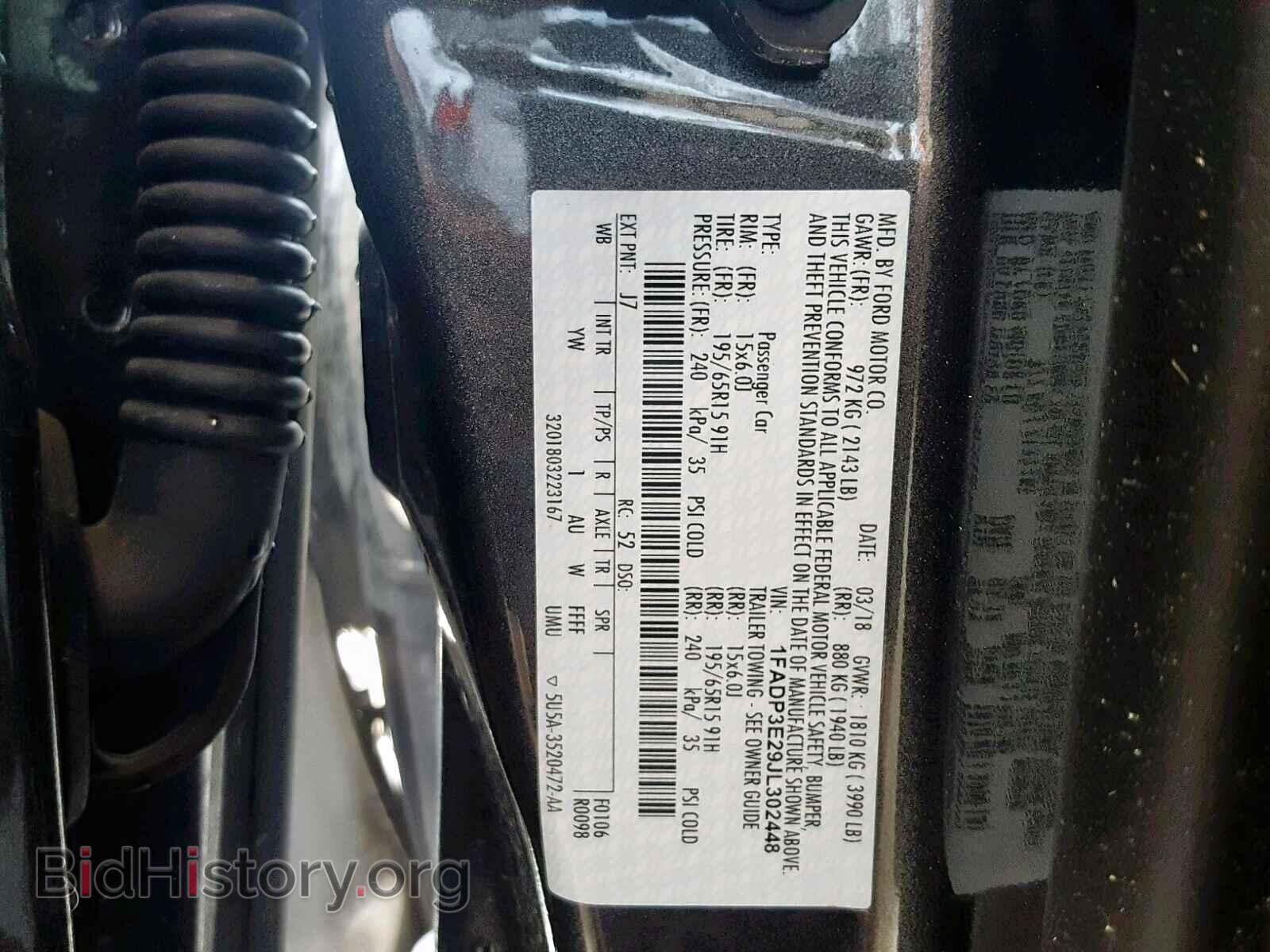 2018 FORD FOCUS - VIN: 1FADP3E29JL302448 - Photo 10