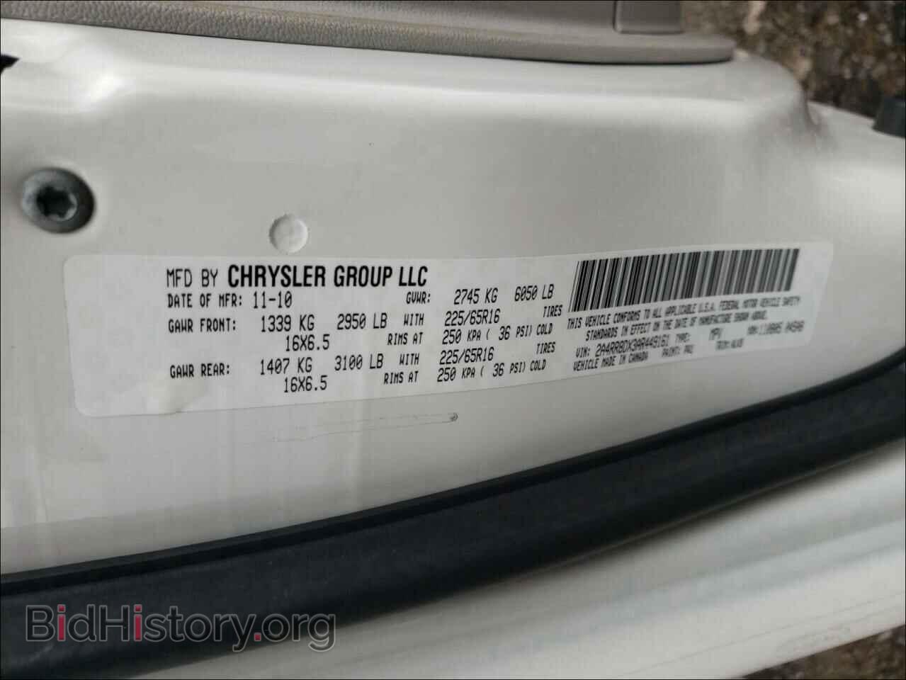 2010 CHRYSLER MINIVAN - VIN: 2A4RR8DX3AR449161 - Photo 10