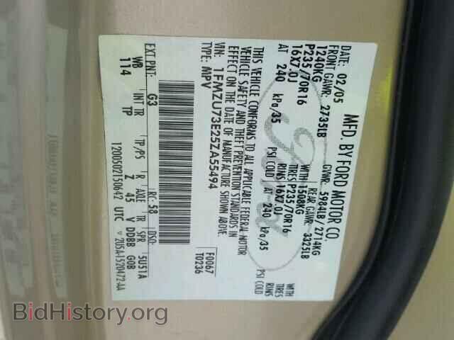 2005 FORD EXPLORER - VIN: 1FMZU73E25ZA55494 - Фото 10