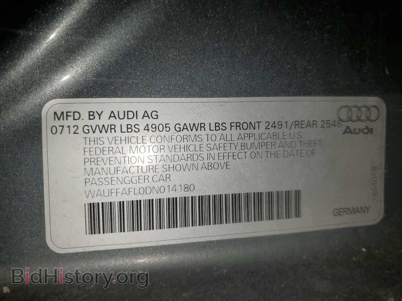 2013 AUDI A4 - VIN: WAUFFAFL0DN014180 - Photo 12