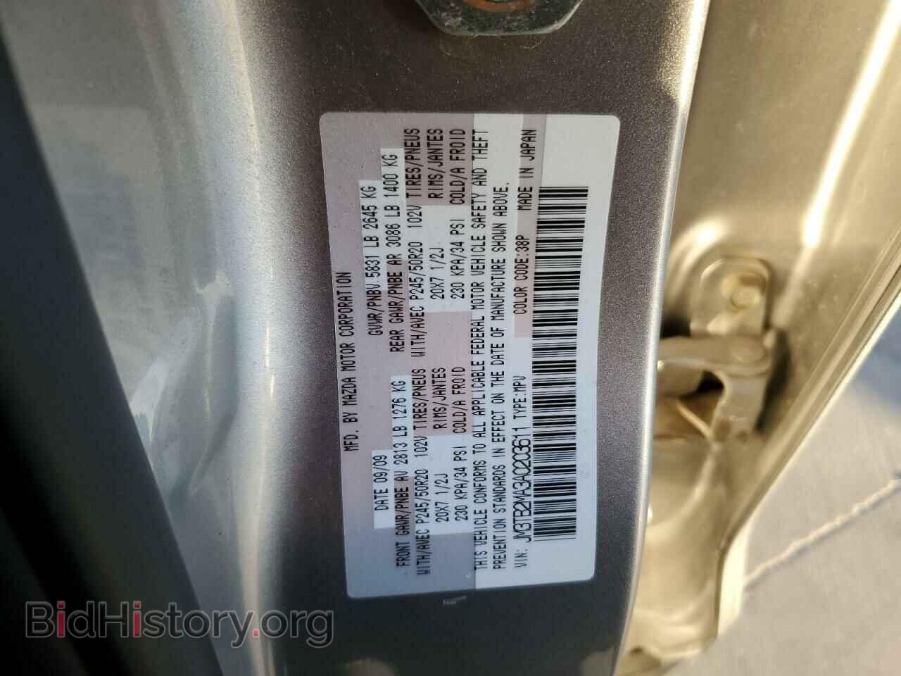 2010 MAZDA CX-9 - VIN: JM3TB2MA3A0203611 - Фото 13