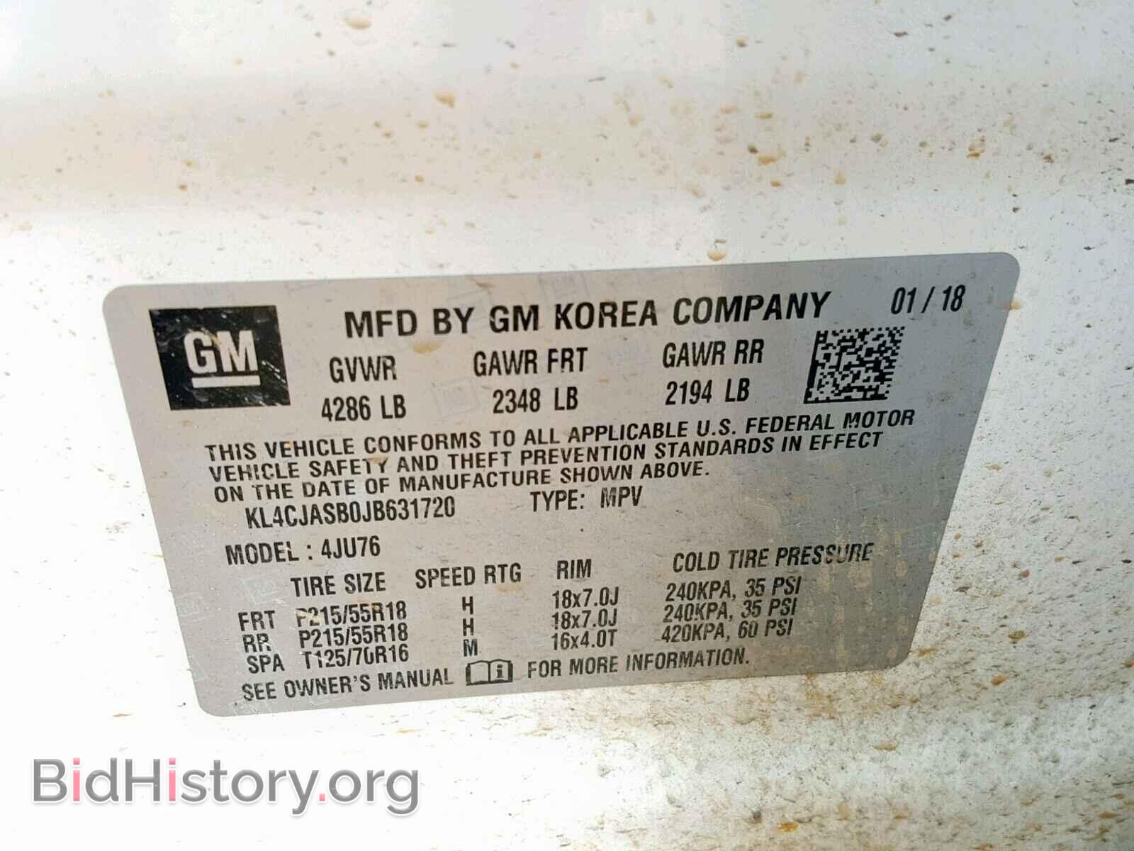 2018 BUICK ENCORE PRE - VIN: KL4CJASB0JB631720 - Фото 10