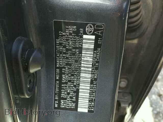 2012 TOYOTA COROLLA - VIN: 2T1BU4EE0CC812434 - Фото 10
