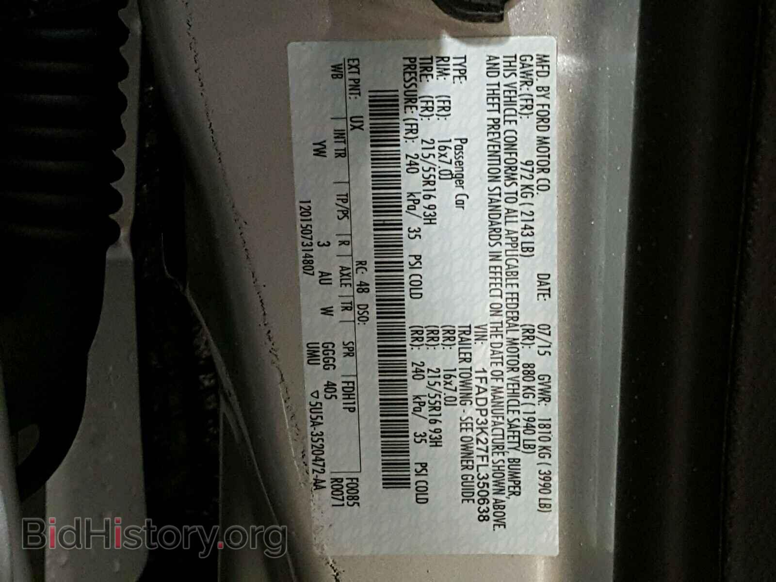 2015 FORD FOCUS - VIN: 1FADP3K27FL350638 - Фото 10