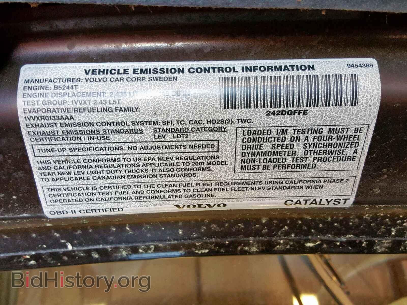 2001 VOLVO V70 - VIN: YV1SZ58D511007695 - Фото 10