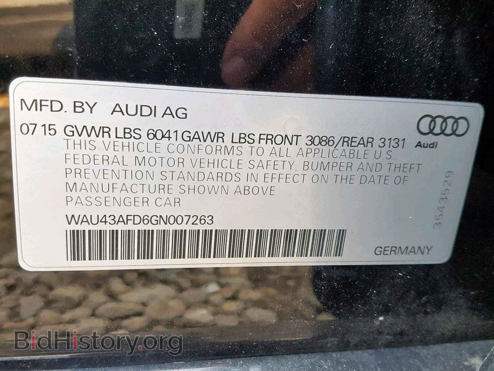 2016 AUDI A8 - VIN: WAU43AFD6GN007263 - Фото 10