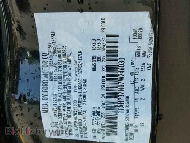 2007 FORD FOCUS - VIN: 1FAHP37N07W246030 - Photo 10